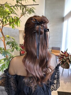 ルプラス(le place.) ハーフアップリボンスタイル