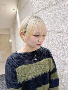 ハピネス 河原町店(Happiness) 顔まわりカット マッシュショート京都美容室 進詩織