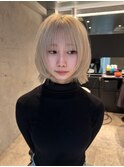 【安田】ブロンドレイヤーボブ