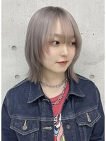 アジールヘア 東上野店(agir hair) 上野◎小顔レイヤーボブ×透明感グレージュ◎20代30代 上野駅