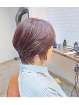 ヘアーサロン カヴィエ(hair salon covie)&nbsp;ショート　ピンクカラー　白髪染め