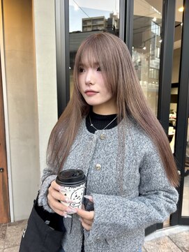 ヘアー アイス ルーチェ(HAIR ICI LUCE) ミルクティーベージュ×ピンク透明感◎ニュアンスカラー