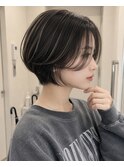 前髪なし大人可愛いショートボブ