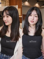 ヴィヴィッド オモテサンドウ(ViViD omotesando)&nbsp;【扱いやすい】ケア縮毛矯正/セミロングレイヤー/顔周りレイヤー