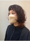 心斎橋　ミディアムレイヤー　パーマ