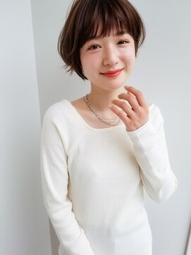 ガーデン オオタカノモリ(garden otakanomori) 大人かわいいフルバングにみみかけゆるふわショートボブ