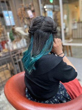 コニ(Coni) 【和田寧々】グラデーション/推しカラー/ターコイズグリーン