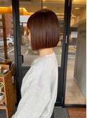 ナチュラルストレート×ボブ