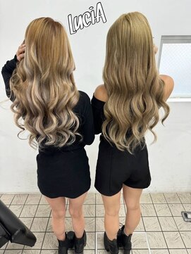 ルシア 京都四条河原町烏丸(LuciA) 【レミー100%/54cm】シールエクステ×カット