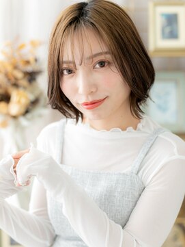 カバーヘア ブリス 戸田公園西口店(COVER HAIR bliss) 丸みフォルムオンブレくびれヘアボブルフa戸田公園20代30代40代