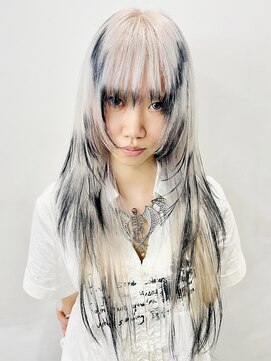 レコ 渋谷(LECO) ホワイト×ブラック×コントラストロングレイヤー