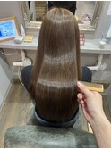 水素カラーで艶髪に
