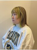 顔周りレイヤーカット*デザインカラー