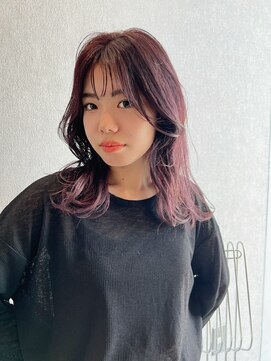 クプラ(Qpula) 顔周りレイヤー　ピンクバイオレット