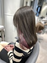 ユーフォリア 渋谷グランデ(Euphoria SHIBUYA GRANDE)&nbsp;インナーカラー イヤリングカラー ピンクラベンダー グレージュ