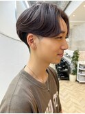 韓国 センターパート ラベンダーアッシュ ブリーチ