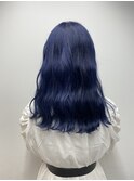 艶髪 ディープブルー ネイビーブルー 透明感
