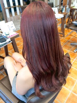 ルチア ヘア ステラ 京都店(Lucia hair stella) ワインレッド/ダブルカラー/インナーカラー/学割U24/京都/河原町