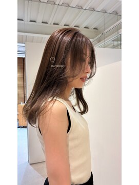 ルームヒゴバシ(room higobashi) 透け感のあるブラウンベージュカラー