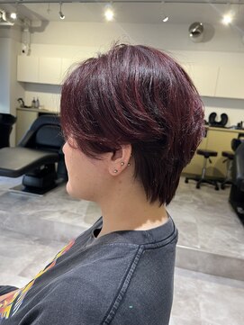 ソイクフ 四条大宮店(SOY-KUFU) 20代30代40代◎似合わせカットココアベージュレッド小顔ショート