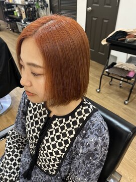 ラック 津田沼(LUCK) オレンジベージュ/津田沼/韓国ボブ/ケアブリーチ/似合わせカット