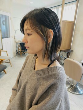 カムバイネオリーブ 溝の口店(Cam by neolive) ☆レイヤーボブ・ミルクティベージュ☆インナーカラー