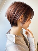 トレフル 東岸和田店(Trefle) 軽やかショートボブ小顔ピンクブラウン透明感似合わせカット