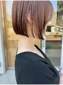大人かわいい/ベージュ/ミニボブ