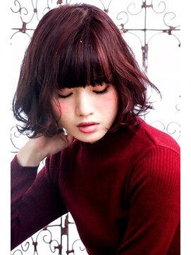 メルクマール(MERKMAL) ミックスカールの小顔ボブ