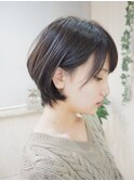 耳かけハイセクションショートボブ