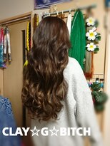 クレイジービッチ(CLAY G BITCH)&nbsp;仙台エクステ 180ｇ 編み込み へそ下スーパーロング