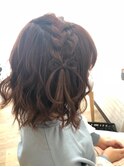 編み込みリボンアレンジ