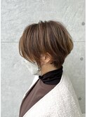大人美人ショート×アッシュベージュ