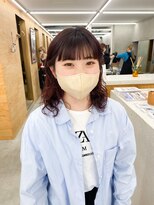 トゥコ(tuco)&nbsp;暖色パーマ　パーマスタイル　フルバング　前髪