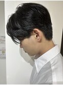 メンズマッシュパーマセンターパートパーマニュアンスパーマ
