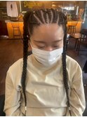 ツイン、コーンロウ