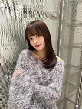 ノク 渋谷(nok) ワンカールレイヤー_ミニウルフチェリーブラウン
