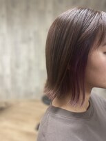 エイチエムヘアー 船橋店(H M hair) ピンクバイオレットイヤリング