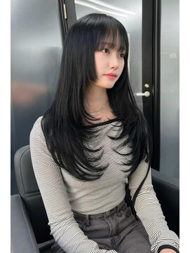 ランズ(LANDS) 姫カットザクザクレイヤーカット 【韓国ヘア 大阪 梅田】