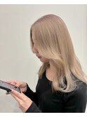 ロングレイヤー☆ホワイトベージュカラー