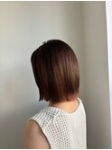 立体感レイヤーボブ×20代30代大人可愛い秋色*カシスブラウン