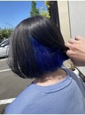 顎下ボブ×インナーカラー
