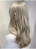 【WISTERIA】ミルキーベージュダブルカラーホワイトブロンド