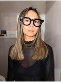 【Andco】フェイスレイヤーロングと白髪ぼかし