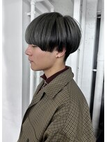 メンズレコ 渋谷(MEN'S LECO)&nbsp;マッシュショートブルーブラックシルバーグレーヘア