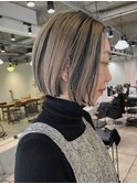 【kacho】切りっぱなしボブ　デザインカラー