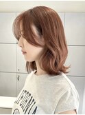 ケアブリーチで透明感オレンジベージュ