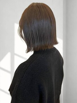 ビューティシモ 所沢(Beautissimo) 外ハネボブ くすみカラー オリーブベージュ 透明感カラー