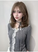 イメチェン/ピンクベージュ/アンブレラカラー/前髪/名古屋駅