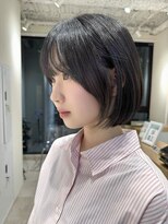 ジーナ 福岡天神(Zina)&nbsp;髪質改善＊似合わせダークブルーレイヤーボブ＊美髪【Zina天神】